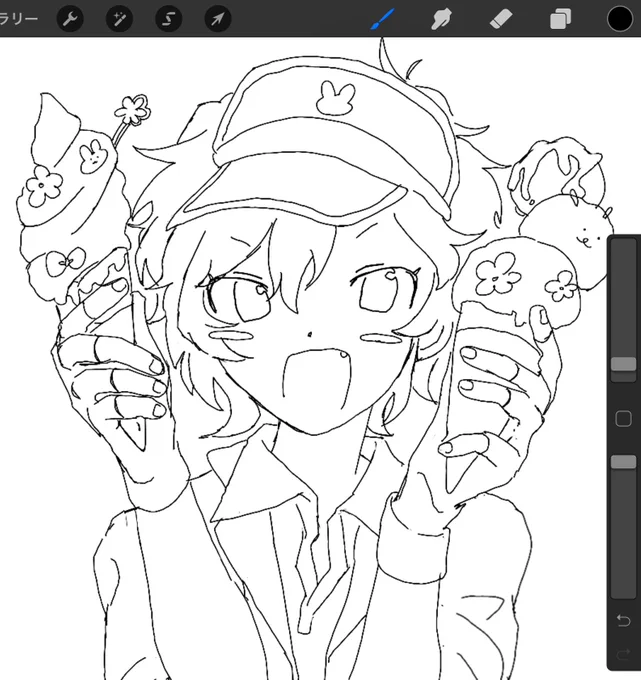 ずっと描いてみたかったなずにゃん 