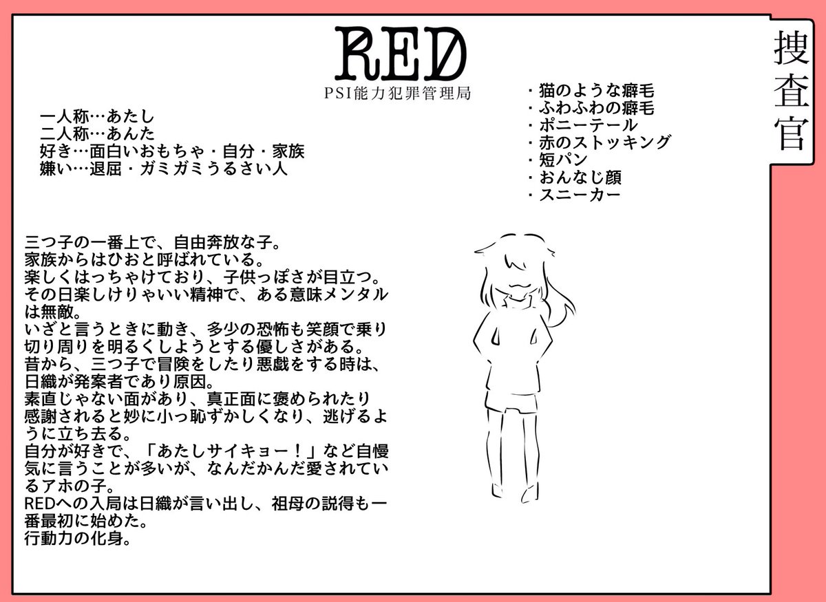 Ame_kitunered's tweet photo. こちらの素敵な企画【@RED__TL】に、九人目失礼します！
三つ子です！自由奔放なやつです！
よろしくお願いします！

#RED_CS
#RED_捜査官 https://t.co/3QXbnWu4YY
