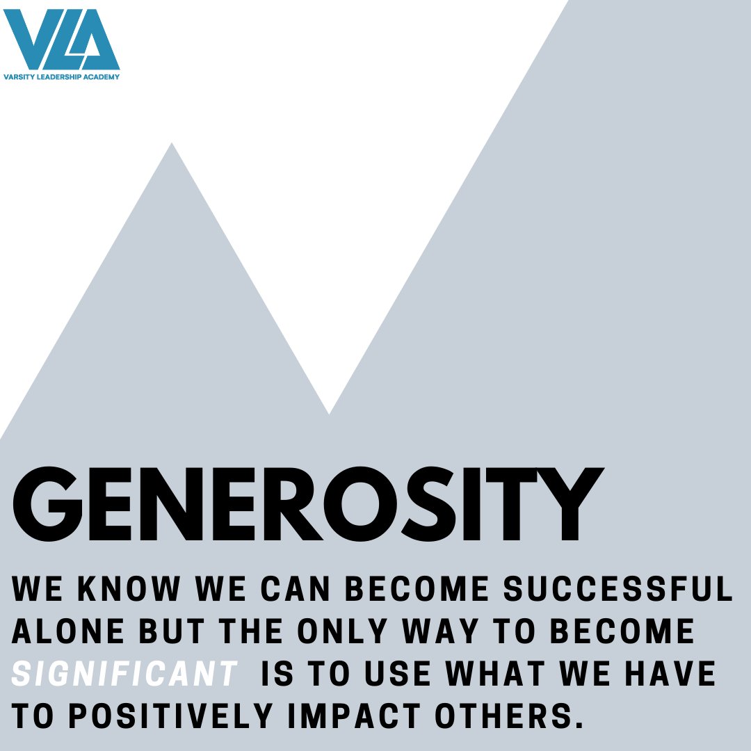 Put this to practice today. #leadership #generosity #topvalues
