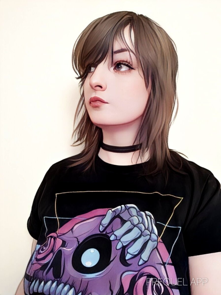 Proasheck's tweet photo. Of course, just because I wanted to nail an unfiltered photo today doesn't mean I can't also have fun with some ridiculous filters too! Trans rights forever, baby! Much love to you all! 
🔥🤘💙💀💜🤘🔥 https://t.co/v3eCHjgKL6