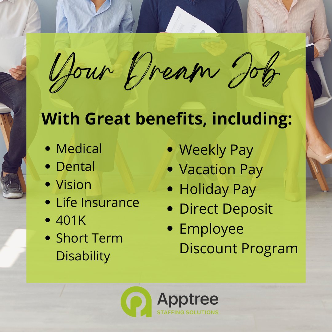 ApptreeStaffing's tweet photo. Looking for a great new job!
Start Here!
Apply online or call and speak with one of our experienced Recruiters for assistance! 
https://t.co/a0noK8HiNJ
.
.

#staffinagency #detroitstaffing #jobseekers #employees https://t.co/IMX1nXHlx1
