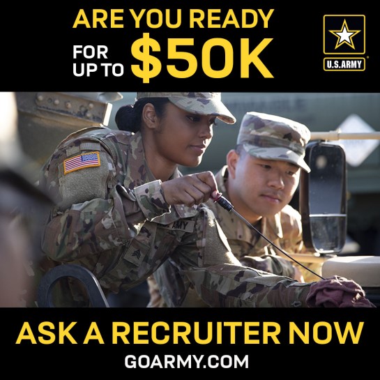 The #Army offers enlistment contracts for 2-6yrs so you can decide what best fits your life plans! 

Right now, #Soldiers enlisting could receive up to $50K in enlistment incentives!

#MarchToService - visit <a href="/GoArmy/">GoArmy</a>!
