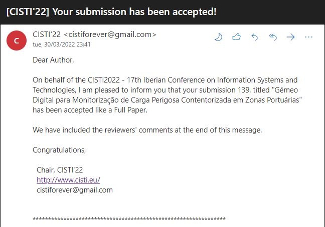 Na maior conferência ibérica de Sistemas e Tecnologias de Informação. A realizar entre 22 e 25 de junho de 2022, na Universidad Politécnica de Madrid (UPM), Madrid, Espanha.

c/ <a href="/INESCTEC/">INESC TEC</a>