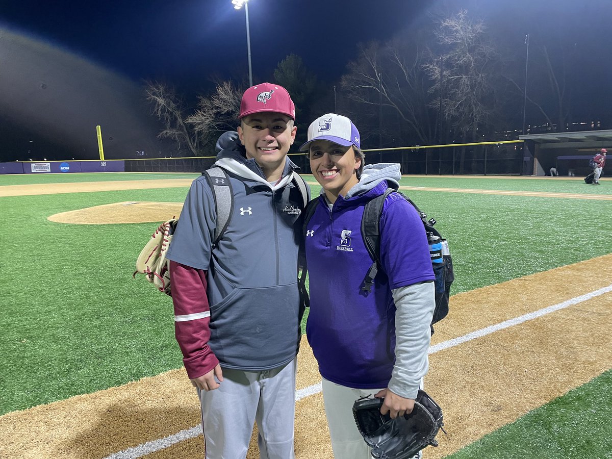 NChice's tweet photo. @SPPBASEBALL 
SPP baseball players Matt Moreira and Andrew DeLucia meeting up at the Scranton University and  Muhlenberg College ⚾️ game yesterday.  So glad they were able to meet up and play together again.  
SPP Prep for Life https://t.co/4DRNpH9CM0