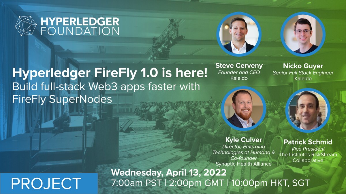 Kaleido_io's tweet photo. We're excited to announce #HyperledgerFireFly 1.0 is here! Join us Wednesday April 13th at 10am EDT for this exciting in-depth webinar as we announce that @Hyperledger FireFly version 1.0 is generally available and ready for production use! Register today: https://t.co/x80GoorfaD https://t.co/cdNbpWP8rd