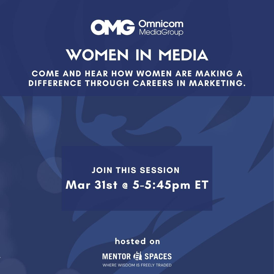 Celebrate #WomensHistoryMonth today with <a href="/Omnicom/">Omnicom</a>!

Come and hear how women are making a difference through careers in #marketing. 

Register now and meet #mentors as they share their personal experiences in the world of marketing.
bit.ly/3NDc9I8