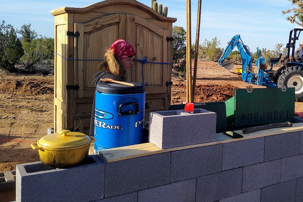 Morning in the Highlands-

getting a couple hours tractor help from a neighbor on levelling the compound - gonna make the perimeter wall much easier.

Also, outdoor kitchen is coming along. I have to sort out the roof.

Anyone curious about drystack?