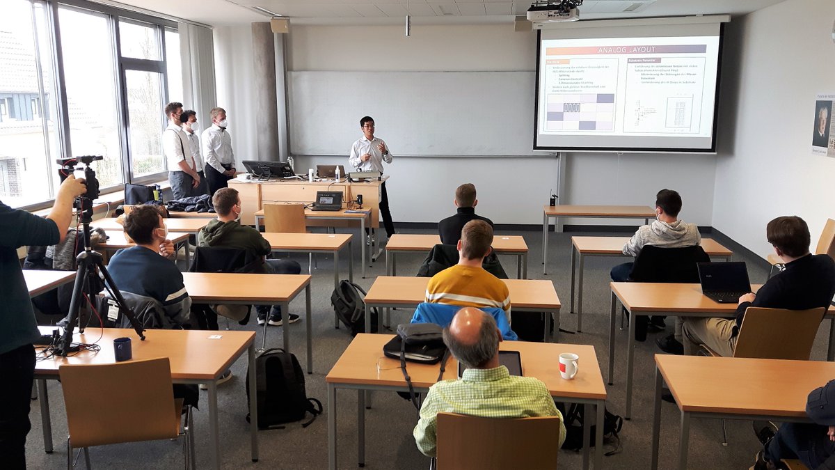 Abschlusspräsentation des <a href="/EDRT_iSCREAM/">Electronics & Drives - iSCREAM</a>-Teams zum Projektpraktikum Teil 1. Erfolgreicher Entwurf eines #CMOS-ASICs zur sensorlosen Ansteuerung eines Switched-Reluctance-Motors. 
#Leistungselektronik #Mikroelektronik #Master @HS_Reutlingen