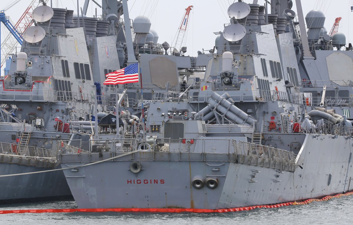アメリカ海軍アーレイ・バーク級ミサイル駆逐艦、DDG76『ヒギンズ』
＠米海軍横須賀基地HMPウエスト
