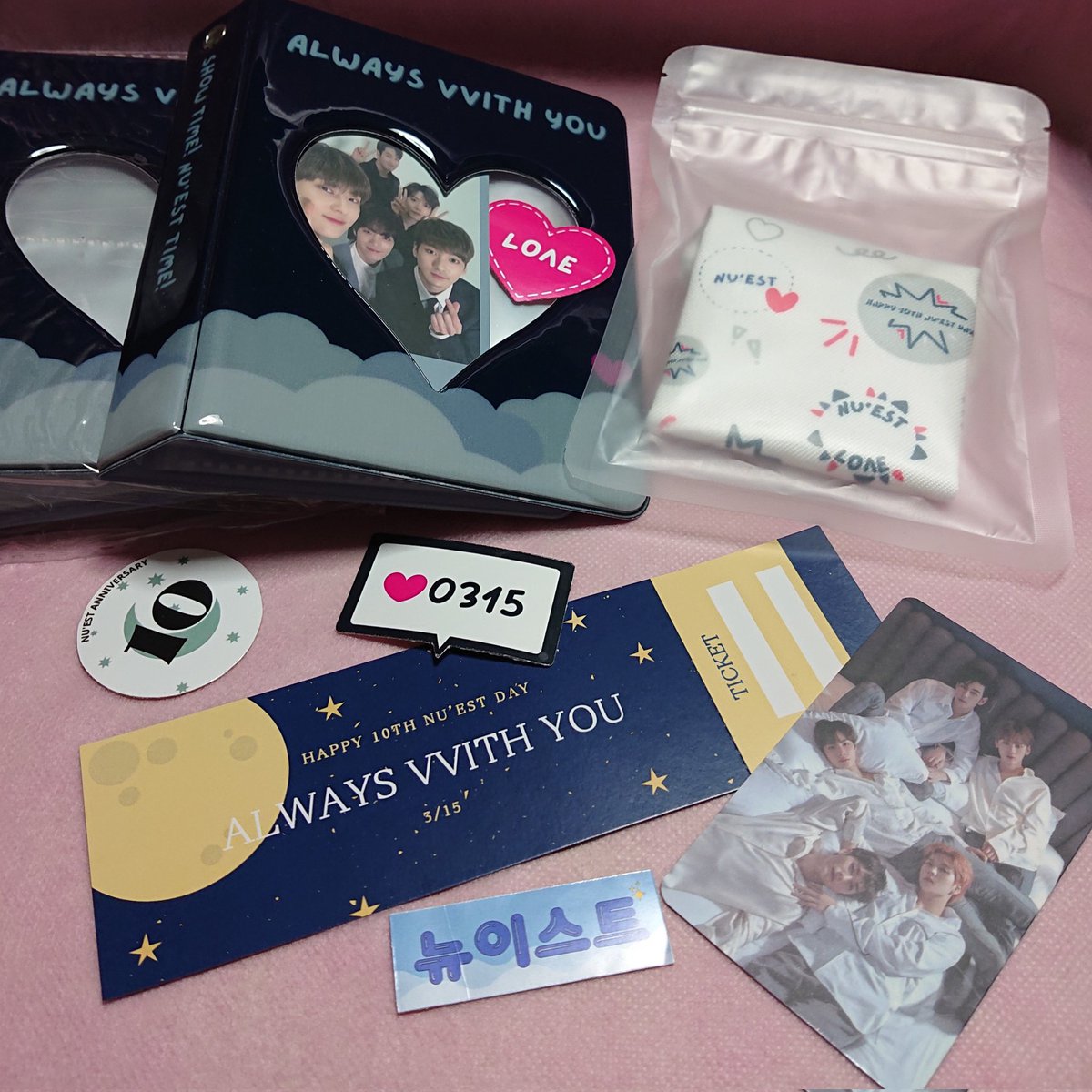 Chiharu_mae2's tweet photo. @NUEST10THDAY 様
遅くなってすみません🙇‍♀️
NU'EST💗の コレクトブック等、無事に届きました。
とっても かわいい💕です☺️

ステッカーは 完売だったのに
サンプル品の１部を入れて
下さって 感激してます😭
本当にありがとう
ございました🤗💗 https://t.co/zJEMp5PAg2