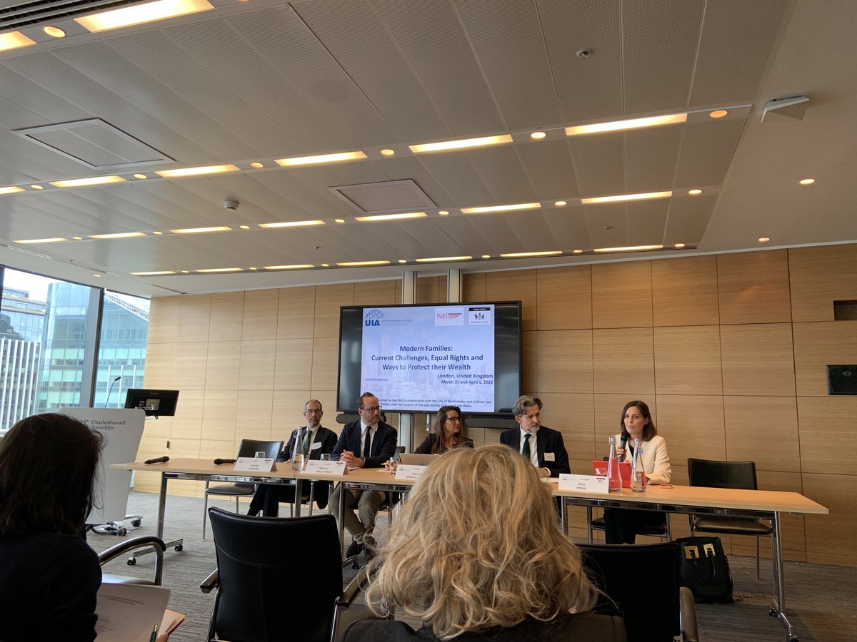 simonbrucelfc's tweet photo. Amy Rowe on the panel at ⁦@UnionIntAvocats⁩ on Modern Families this morning. 

On creative solutions in English family law. Nimble work by Courts and by international family lawyers - parental orders, psychological parenthood, payment of bonds…

⁦@Dawson_Cornwell⁩ https://t.co/mpWDfdPyHt