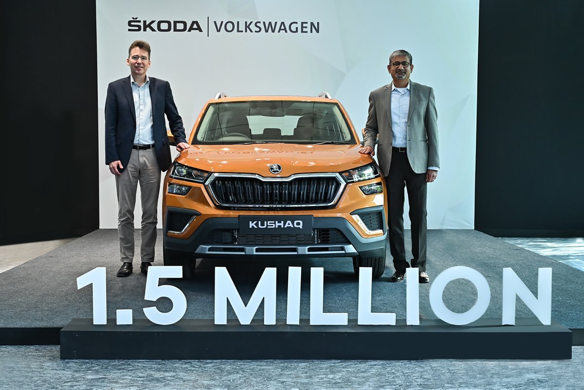 News ➡️ Skoda Auto Volkswagen India crosses the 1.5 million unit production milestone across three brands - Skoda, Volkswagen and Audi - at its manufacturing facilities in Pune and Aurangabad.