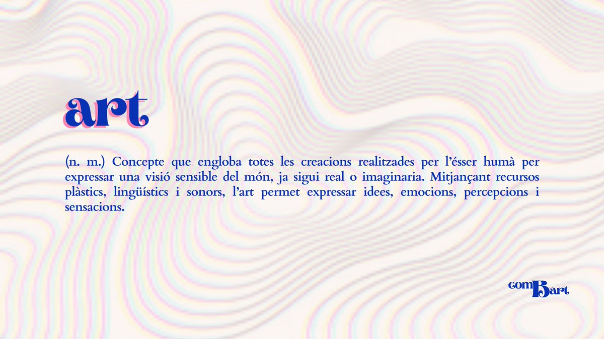 combartfestival's tweet photo. I per tú, què és l'art?
🦦💐🪐🎭🌜
#comBart https://t.co/pYcVq7hEG2
