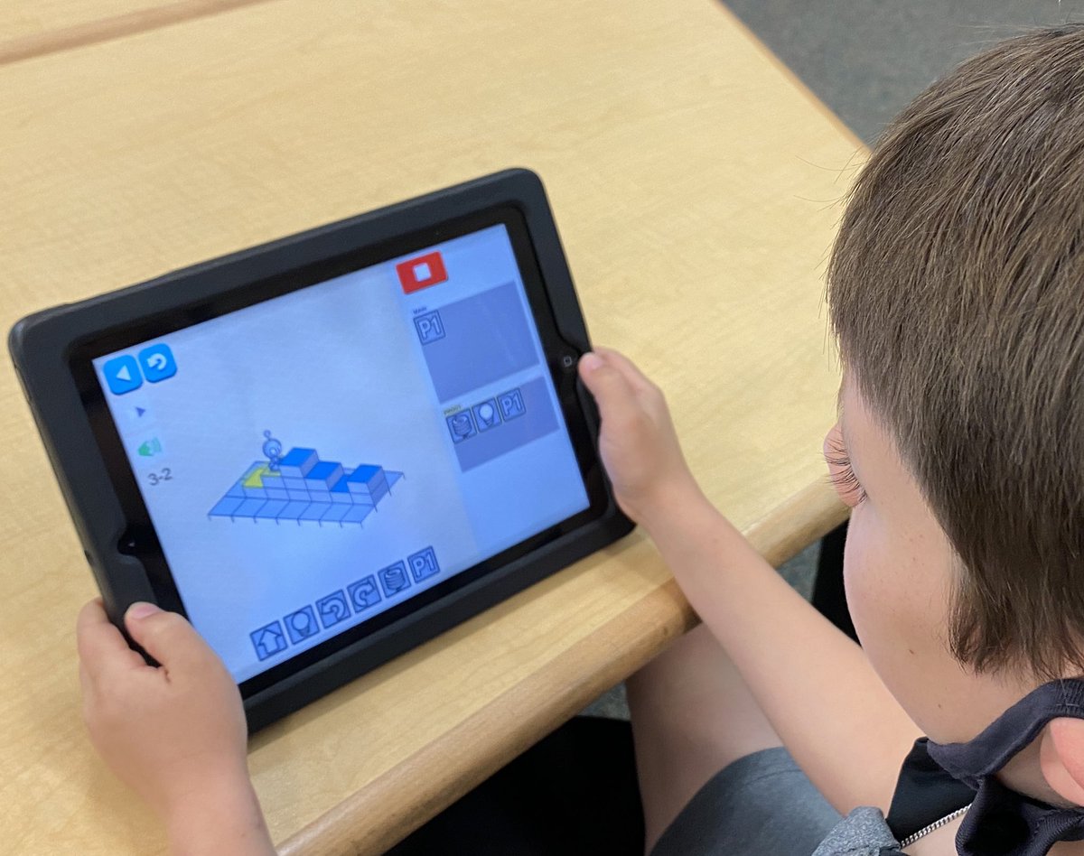 CokerLibrary's tweet photo. Starting the day with a little #coding in the library wakes up the brain and the kids love it! Students can choose from @lightbotcom @BeebotCo or #codingsafari . Thanks @emarsh5 for setting us up. @NEISDLibrary @neisdtechsvcs #rootEdCoker https://t.co/32WGgaFQ45