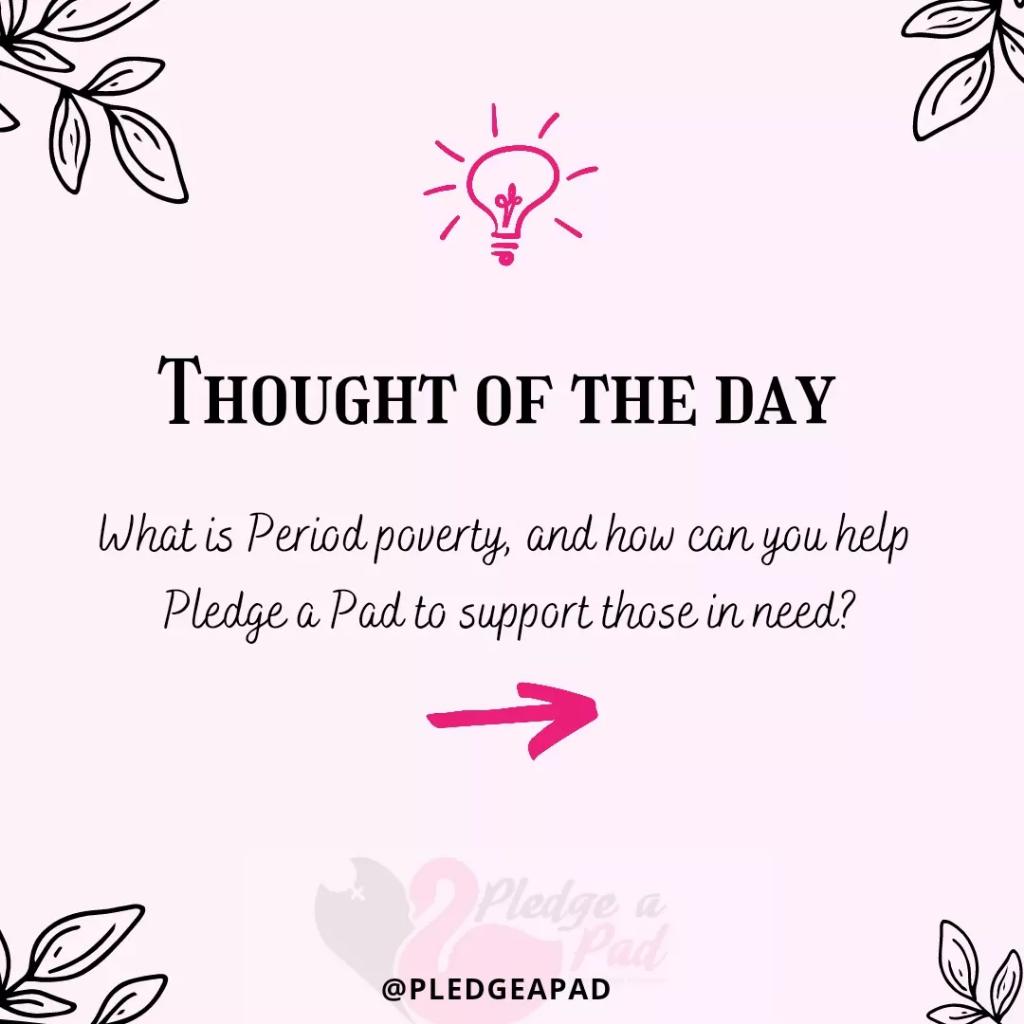 PledgeAPadSA's tweet photo. 💕
#thoughtthursday ✨
.
Get educated on period poverty and help us fight this problem through donations ,and helping us get exposure 💞
.
Thank you to everyone who's willing to learn and who supports organizations like Pledge a Pad.🥰
.
#pledgeapad #pledgeapadup https://t.co/jWuE77TGAm
