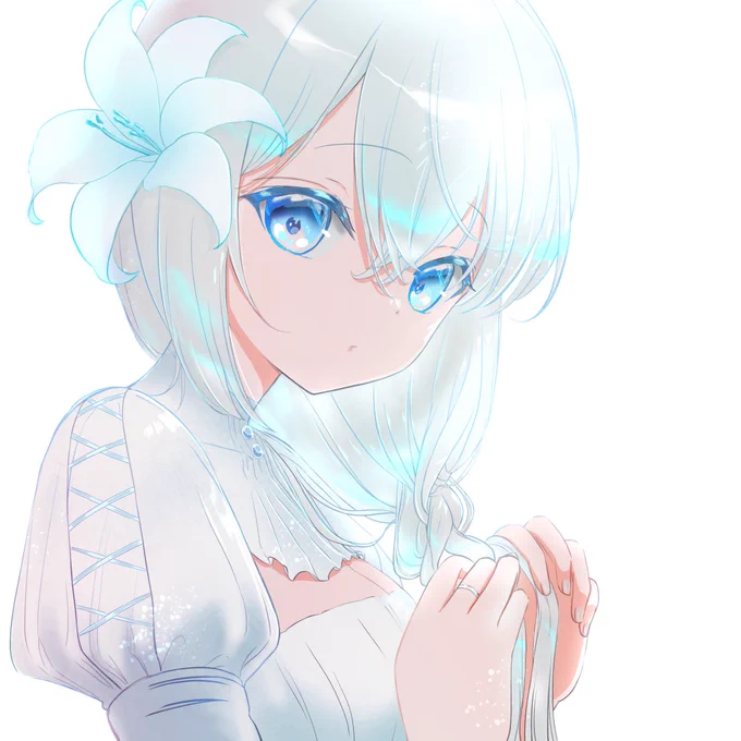 #今月描いた絵を晒そう
今月も白髪💠 