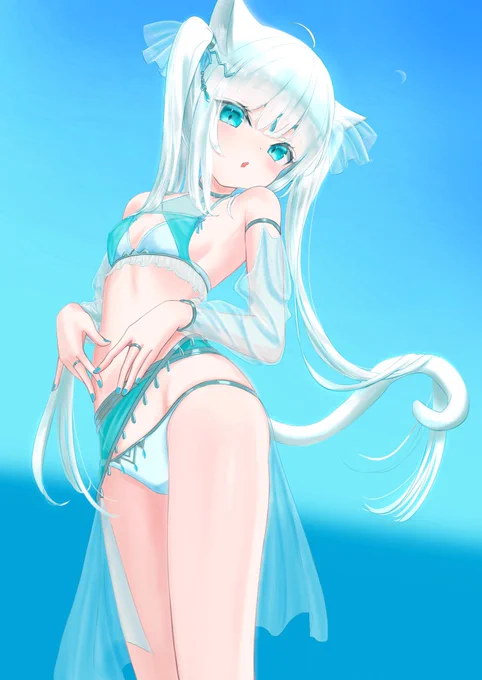 #今月描いた絵を晒そう
今月も白髪💠 