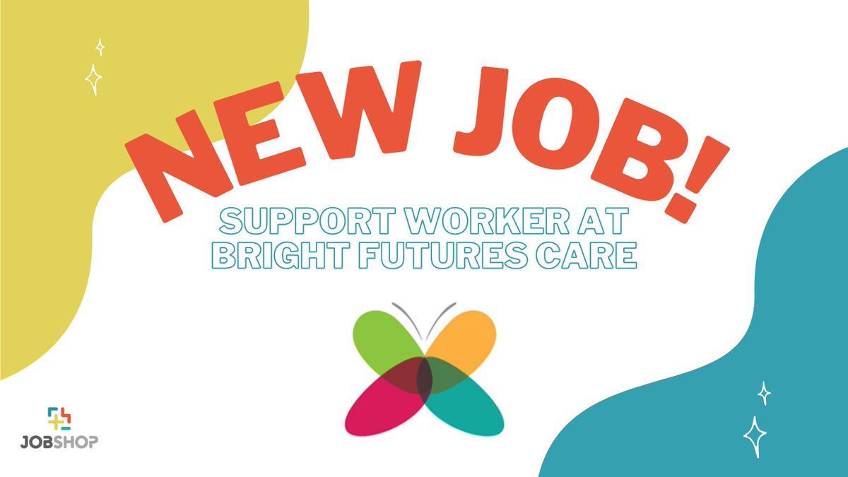 JobShopSU's tweet photo. Bright Futures are hiring a Support Worker 📢No two days are the same in this role 😮You don't need to have any experience as you'll be fully trained on the job.

Link to apply is our bio!

#studentlife #vacancy #hiring  #studentjobs #supportjobs #summerplacement https://t.co/wIq1ZeAMns