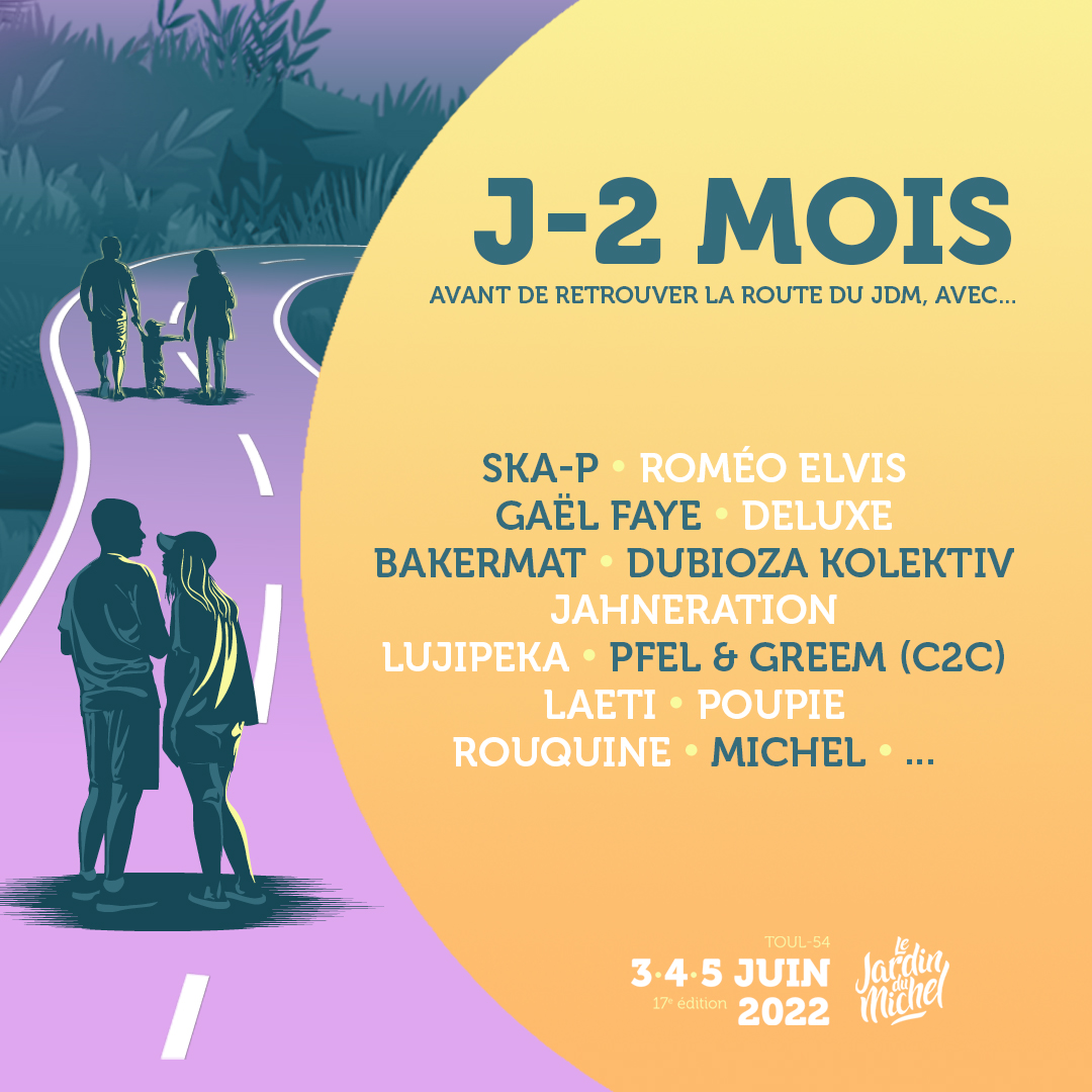 JardinduMichel's tweet photo. J-2 mois avant le coup d’envoi du #JDM2022 ! 🥳
Vous êtes chauds ? Parce que le Michel’s Crew est au taquet pour cette nouvelle édition !🔥
 
🎉 Événement : Le Jardin du Michel #17
🎟 Billetterie : https://t.co/HghR9iIObL

#JDM2022 #ontheroadagain #festival #grandest https://t.co/meFhz2mQnh