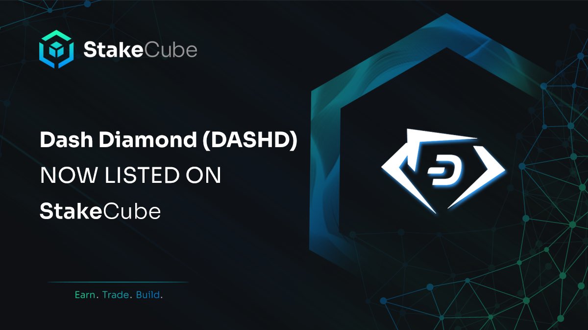 stakecube's tweet photo. $DASHD is now listed on #StakeCube!

#DashD is available in our dashboard and our #exchange now!

➡️ https://t.co/PpeNkhIhnC https://t.co/Y2earcMFuS