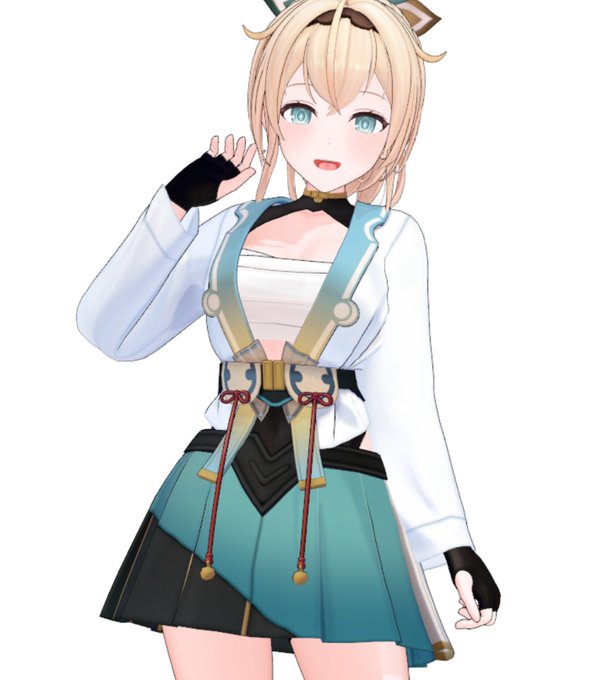 ・服テクスチャ、ウェイト、ボーン、物理作業中
スカートの模様以外は大体テクスチャ終わりました～🤗
昨日と比べると模様とかが入ったので良い感じですね
先に物理、ウェイト周りを進めてます
スカートも物理入れれたので
服のウェイトを調整していきます～🥳
肩周りはやはり難しいですね😇 