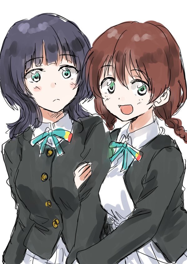 朝香果林 ,エマ・ヴェルデ 「虹ヶ咲見終わったよ記念 」|うにゃのイラスト