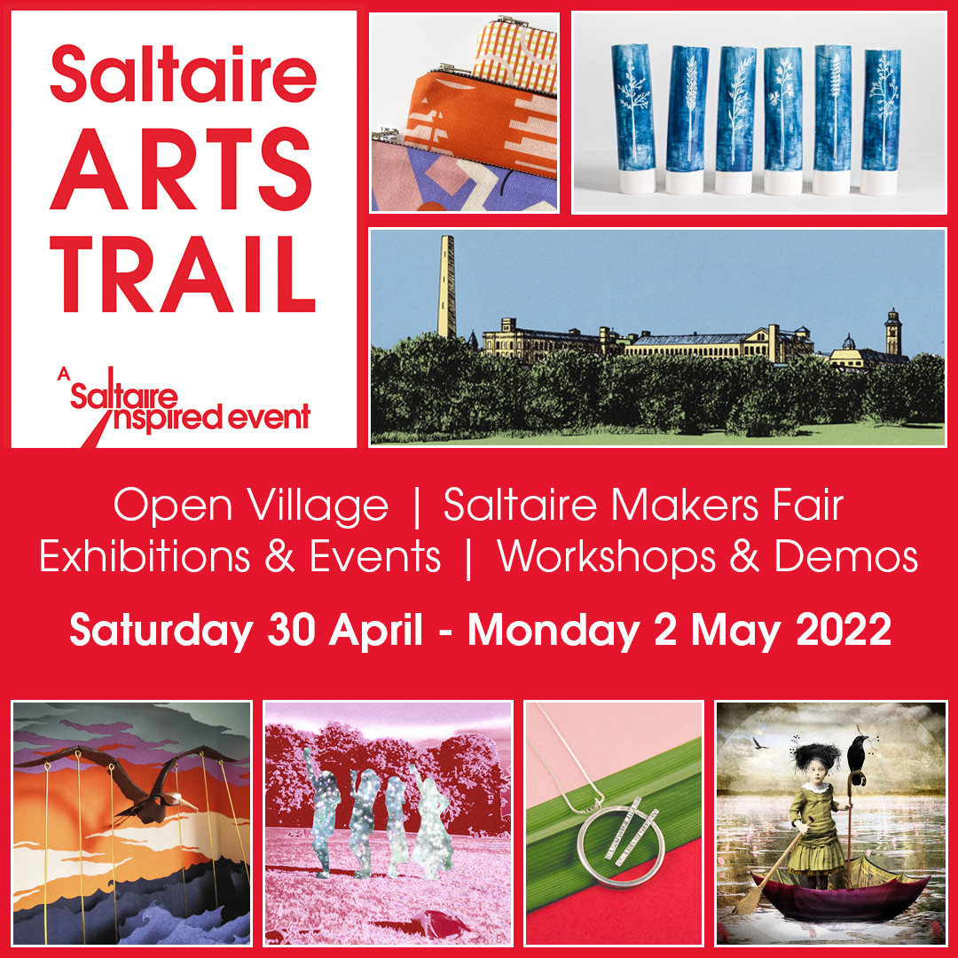SaltaireArt's tweet photo. SALTAIRE ARTS TRAIL is this May Day Bank Holiday weekend, including our Open Village, Saltaire Makers Fair, exhibitions, special events, workshops, activities &amp; demos.  
TRAIL GUIDES out now! Info at https://t.co/ugE62S9cep
#saltaireartstrail #saltairemakersfair  #Bradford2025 https://t.co/XBqSqDrwS0