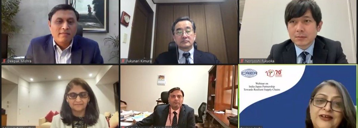 ICRIER's tweet photo. Concluding the webinar, Sanjana Joshi, Senior Consultant, ICRIER shared her vote of thanks to all the participants and shared how India-Japan #economic partnership is strong, strategic, and resilient. 

#IndiaJapanRelations #supplychain https://t.co/XRxgFwM4xv