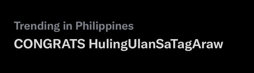 foritadaniela's tweet photo. Double trending!!
CONGRATS HulingUlanSaTagAraw
#LuisLuisaRITKEN https://t.co/MX04sCtQdA