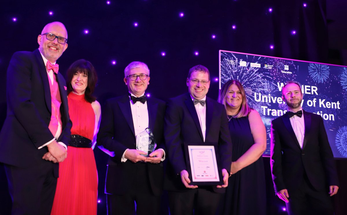 UCISA's tweet photo. #ucisa22 #ucisaawards22 Congratulations to 
@UniKent

 for winning the award for the best TRANSFORMATION PROJECT. Congratulations #winner #loveHE https://t.co/yERP4qSemT