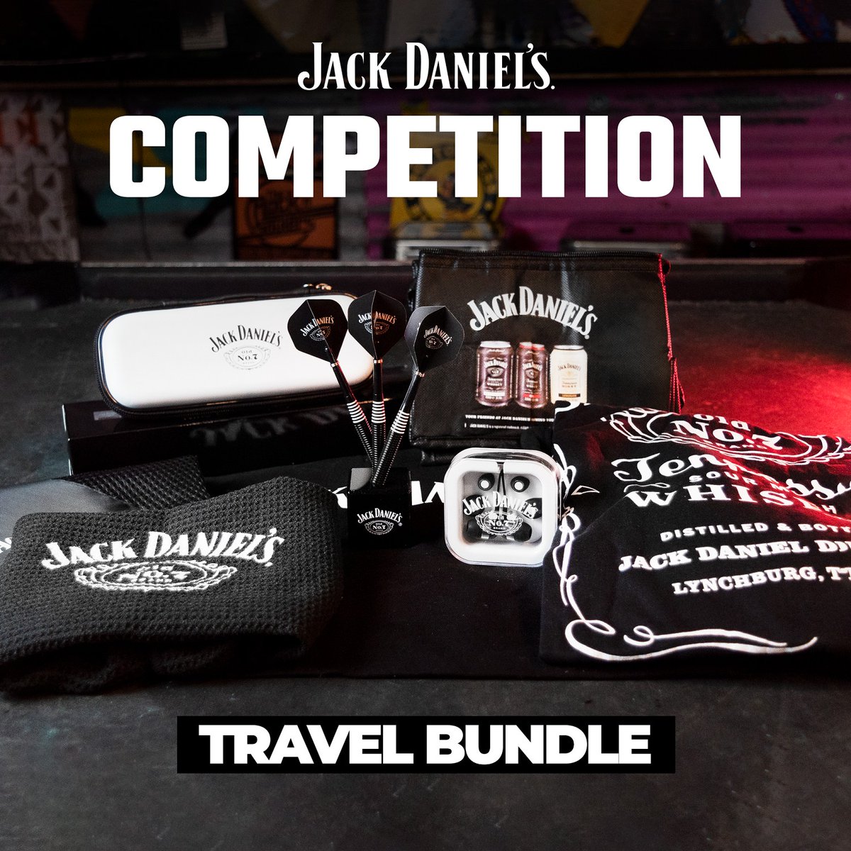 WIN: <a href="/JackDanielsUK/">jackdanielsuk</a> Darts Travel Bundle! Contains Black Brass Darts, Dart Display Cube, Darts Case, Headphones, Cool Bag, Hand Towel &amp; T-Shirt! To enter, like &amp; RT &amp; comment! dartscorner.co.uk/jack-daniels-m…
Ends: 7/4/22 @ 12:00 BST. Ts&amp;Cs on Facebook. #WeGetDarts Beware of scammers!