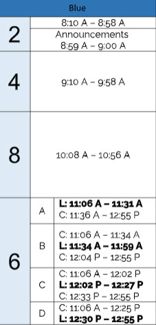 Here is today's bell schedule <a href="/theWPboard/">West Potomac HS (we/they/them)</a> <a href="/thewpwire/">West Potomac Wire</a> <a href="/WPHSSS/">WPHSStudentServices</a> <a href="/MissBNews/">Miss B</a> @WestPoSOSA