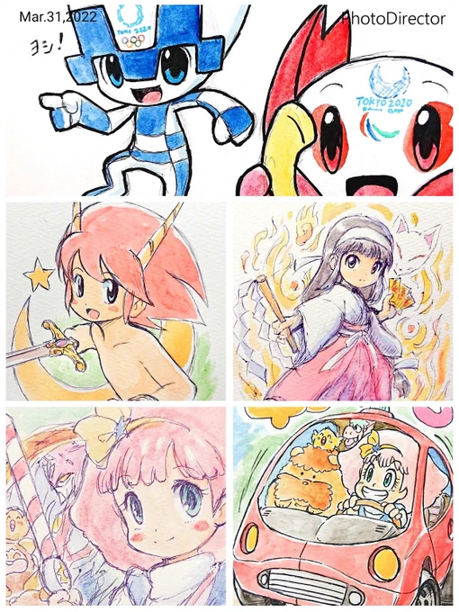 #今月描いた絵を晒そう
2022年3月は11枚!!3日に1枚、色塗った「絵」を描けたの凄いね!

特に嬉しかったのはミンキーモモ40周年をSNS上でお祝いできたことです。

来月も色々描きたいです!見てくださる皆様いつもイイね&RTありがとうございます🙇 