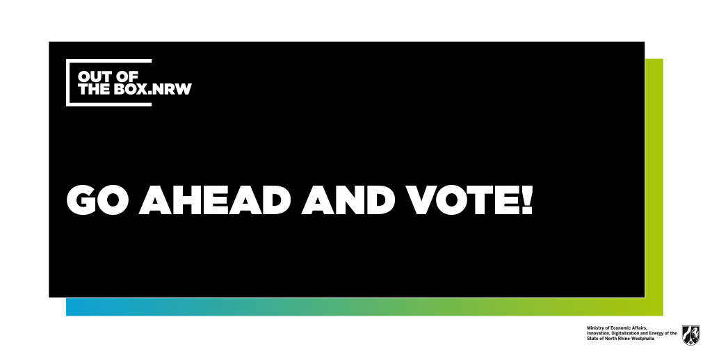 Nicht vergessen! Stimmen Sie noch heute für billyard ab. Dieses Jahr zählt Ihre Stimme noch mehr. 

Unter outofthebox.nrw/detail/87 können Sie Ihre Stimme bis zum 10. April abgeben.  

Jetzt voten!