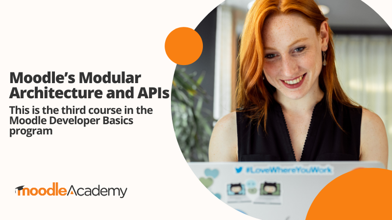 moodle's tweet photo. In this course, you will take a deeper look at Moodle's modular architecture and explore the use of common Moodle APIs such as Navigation, Forms, Database access, Upgrade, Strings, and Output APIs.
Enrol here: https://t.co/qFZS6gUiZH #MoodleDev #Moodle @moodleacademy https://t.co/zjHFZGV7NF