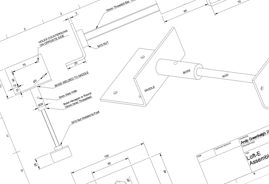 Working with our development department today fine tuning our LOFT-E® raised loft storage floor leg.