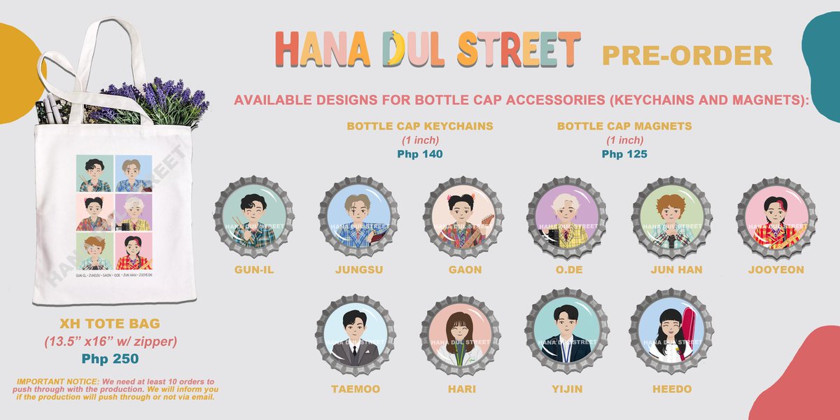 hanadulstreet's tweet photo. To celebrate our shop opening, we lowered the prices of Bottle Cap Accessories! It's only applicable for Batch 1 orders so make sure to join this batch~

Order Form will be up tom at 1PM PHT! See picture for more details 🍌

#XdinaryHeroes #TwentyFiveTwentyOne #BusinessProposal https://t.co/ZaT2sVpsUF