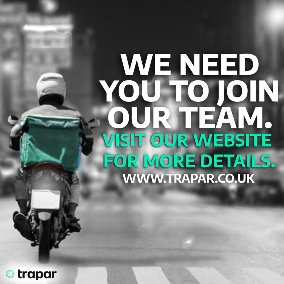trapar_hq's tweet photo. Join the team today.

 #deliverydriverslife # #delivery #deliveryservice #deliveryfood #courier #courierservice #couriercompany #courierlife #trapar #transport https://t.co/FyMzdlm6mv