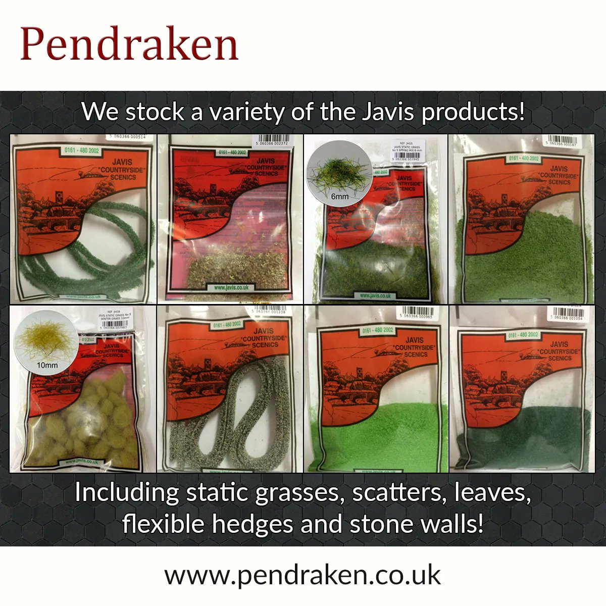 Minibits's tweet photo. We stock a variety of the Javis products!  Including static grasses, scatters, as well as flexible hedges and walls, these are available here: https://t.co/ytlSAFcZNr 
#pendraken #javis #wargaming https://t.co/nuMC8DhTpR