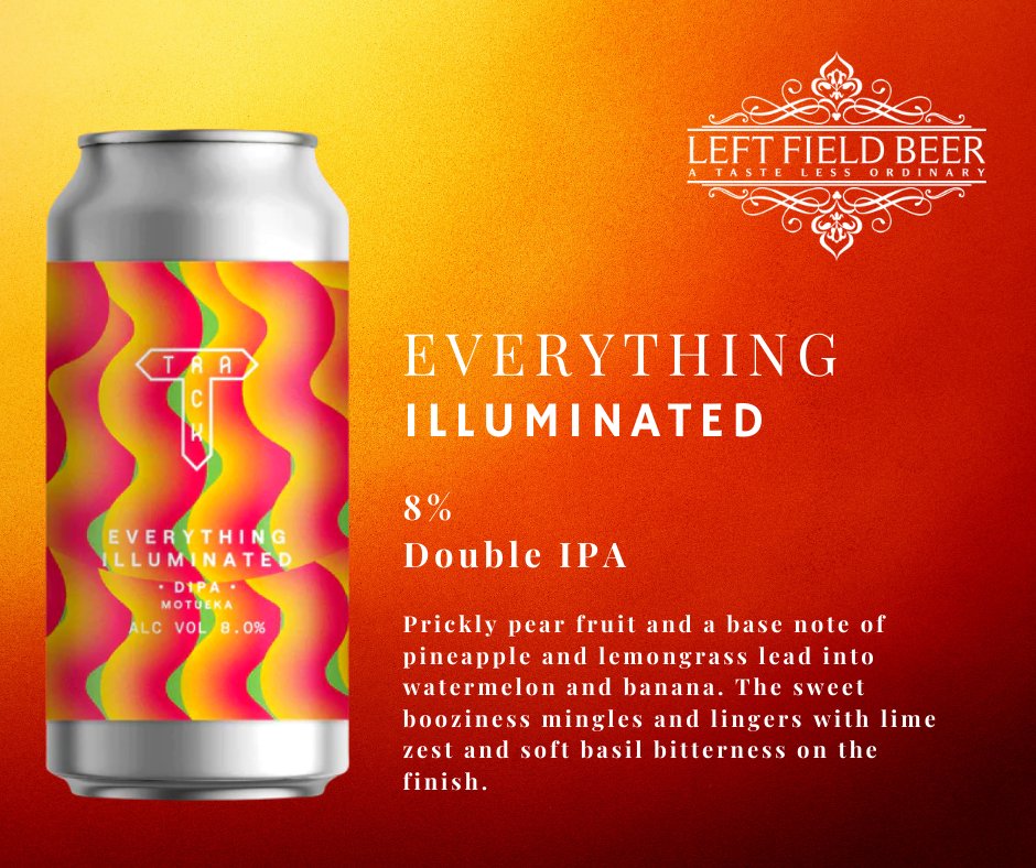 LeftFieldBeer's tweet photo. #NewArrival 

@trackbrewco 
Everything Illuminated
8% Double IPA
#Untappd: 4.21

https://t.co/V4fUaVJ0il

#craftbeer #beer #beeroclock #trackbrewco #DIPA https://t.co/d0sau1u24R
