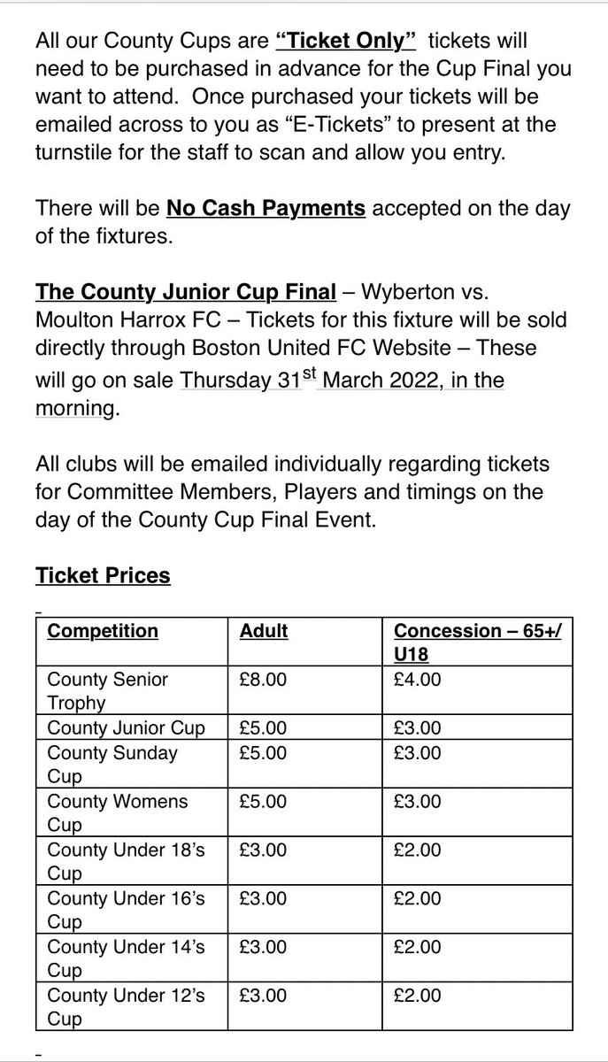 🚨🚨🚨 CUP FINAL TICKETS 🚨🚨🚨  Cup final tickets are now available on this link bit.ly/3NAsb5F            YOU WILL NOT BE ABLE TO BUY ON THE DAY so please purchase before and come and support the lads #UpTheWybo💛🖤