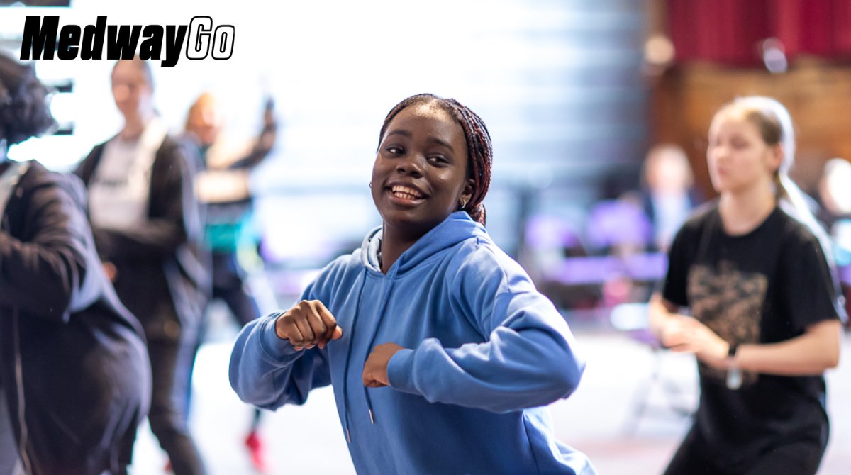 Our Dance Skills Theatre Fun Day with #MedwayGo will include games to get you moving and a musical theatre session. Beginners welcome! Grab your dancing shoes and join us on 6th April 🕺 Lunch included. #HAF2022

For ages 8+ who receive free school meals
👉ow.ly/fecu50IvZYx