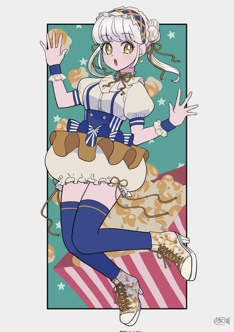 キャラメルポップコーンをたべました#オリジナル 