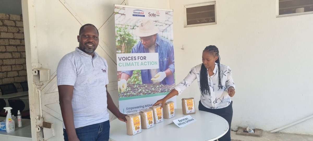 Sote_Hub's tweet photo. It was a pleasure visiting Renman Africa Ltd, Malindi this morning with the Slovak Sectary of State, Mrs Ingrid Brockova & Slovak Ambassador to Kenya, H.E Katarina Leligdonova.
#VoicesforClimateAction https://t.co/NOjWjGr4Az