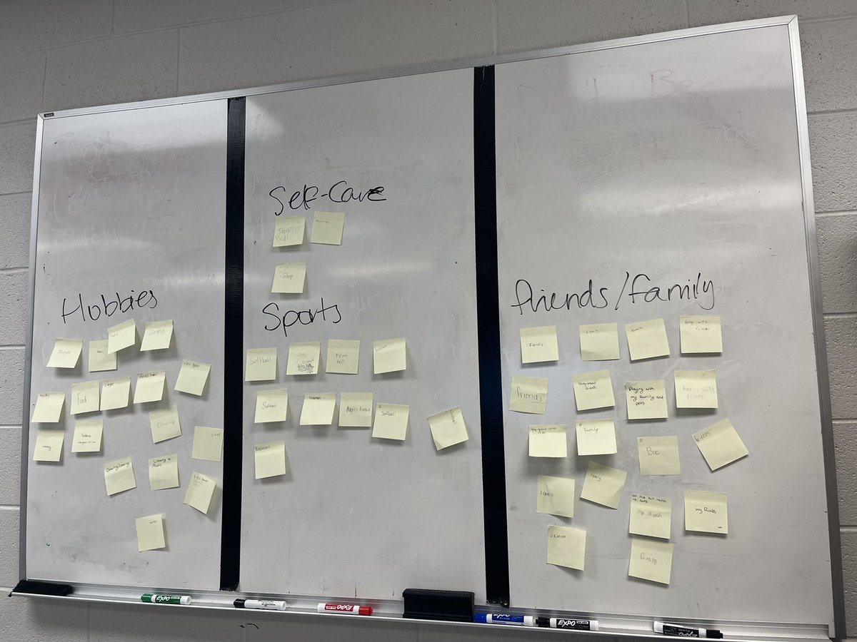 Happiness Walls with my students in 6th, 7th, &amp; 8th! What makes you happy? #healthed #mentalhealth