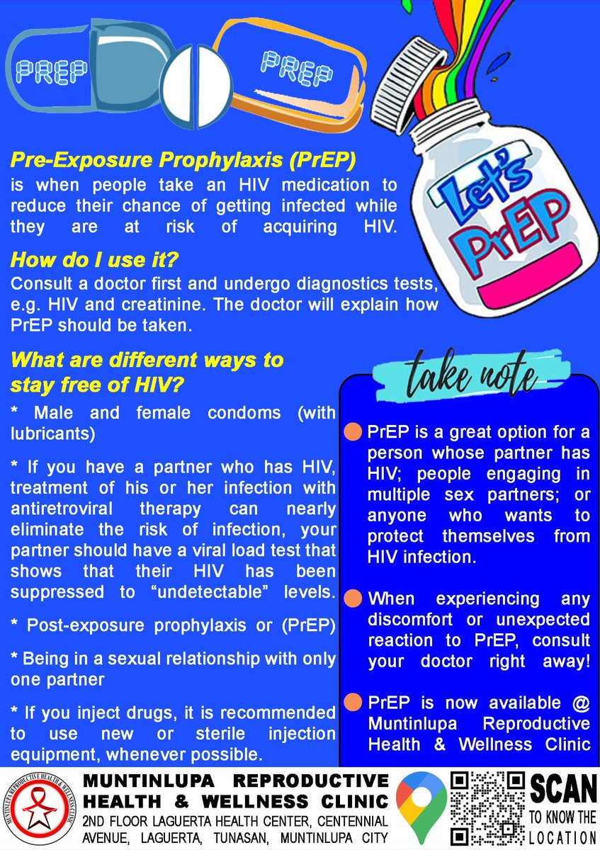 Sirkoor1's tweet photo. Muntinlupa Reproductive Health Welness Clinic

We provide HIV Awareness and free HIV Screening
Rest assured that everything is CONFIDENTIAL
Free Condoms/Lubricant
PREP still available in MRHWC
Im Chris,  Feel free to drop a message o just txt/call #09366573415 https://t.co/T9GYoG9Ezj