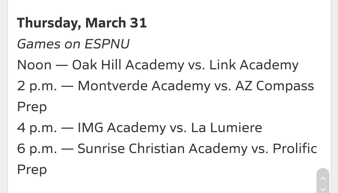 HuntsHideaway's tweet photo. Good luck today! Go check out Oak Hill at noon today on ESPNU. @oakhillacademy @OHACoachSmith https://t.co/1fabd8Z8Ku