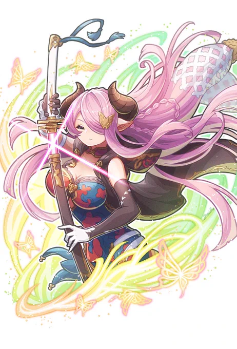 ナルメア #グラブル 
月末イベ&amp;浴衣バージョン実装記念の再掲🦋 