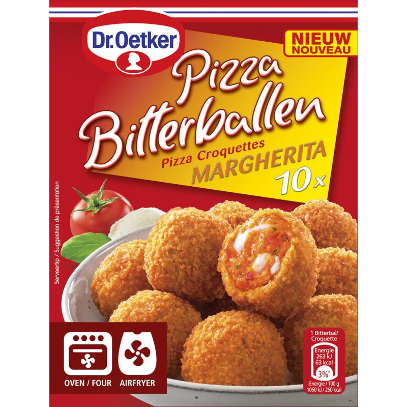 immagitalia's tweet image. Uno snack olandese, ispirato a un piatto italiano, fatto da una ditta tedesca. Cosa mai potrà andare storto? 
#pizza #bitterballen #paesibassi