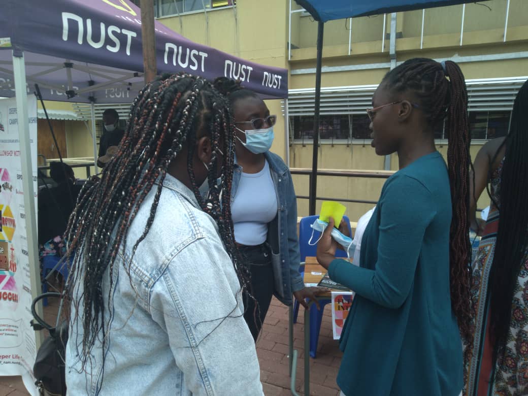futureafricanam's tweet photo. The Future Africa International Namibia Namibia University of Science &amp; Technology (NUST) Society yesterday participated in the NUST Society Fair Day. Well done to the young leaders that participated in this program.
#buildingtheNamibiaNamibiawants #TheAfricaWeWant #Agenda2063 https://t.co/4810KS3dhc